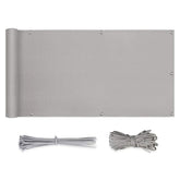 Sekey balcony privacy screen made of 100% polyester, light grey